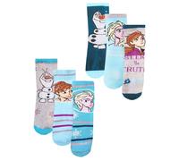 (12.5 UK Child-3.5 UK Child, Multicoloured) Frozen Girls Character Socks (Pack of 6)