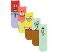 (12.5 UK Child-3.5 UK, Multicoloured) SpongeBob SquarePants Childrens/Kids Socks (Pack of 5)