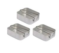 12.5 x 14.5 x 5.3cm Set of 3 Nesting Aluminium Mess Tins for Camping, BBQ, Picnic, Cooking