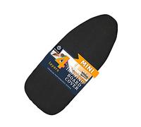 12.5 X 32 inch Smart Table Top Ironing Board Cover and Pad with Standard Size, Fits Small, Mini Board, Easy Placement, Extra Thick Padding, Elastic Cord, Heat Reflective (Black, 12.5" X 30")