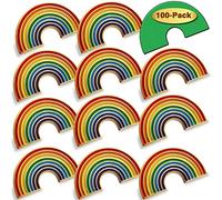 12/50/100 Pcs Enamel Pride Rainbow Lapel Pins Bulk-Supports LGBT Progress Gay Brooch Badge for Men Women Clothes Bags Hats