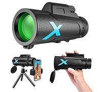 12×50 High Power Monocular Telescope, FMC Multi-layer Broadband Green Film BAK4 Prism Monocular Telescope With Mobile Phone Holder Tripod Suitable For Bird Watching Hiking Animal Observation