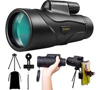 12?50 Monocular Telescope, High Resolution Image Processing for Adults Waterproof Monocular Telescope with Mobile Phone Holder Stand FMC Lens BAK4 Prism Suitable for Camping Tour Bird watching Happy