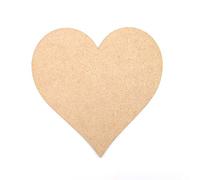 12.5cm MDF Hearts Wooden Cut Out Craft Shape (12.5cm / 125mm) - Pack of 25