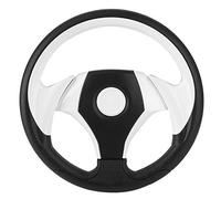 12.5in Steering Wheel Replacement, Universal Auto Modified Accessory, Superior PU and Aluminum Alloy Material with Carbon Fiber Style, Comfortable Hand Touch Feeling for Most Vehic (Pure White)