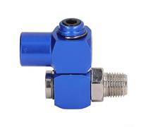12.5mm 1/4 Inch for NPT 360° Swivel Air Hose Connector Adapter, Aluminum Pneumatic Fitting Compatible with Air Compressors and Tools, Improves Flexibility Between Hose and Air Tool, Red(Blue)