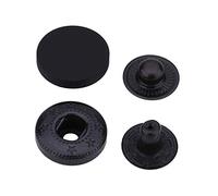 12.5mm Metal Snap Fasteners 4-Part S Spring Press Studs - Black Rustproof Poppers for DIY Leathercraft, Jacket & Clothing Repair, Bags, Handbags, Purses, Crafts & Sewing Projects - 100pcs