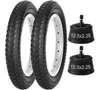 12.5x2.25 (12-1/2 x2-1/4) Kid Bike Tire and Tube Set,12.5x2.25（57-203） BMX Tire,12.5" Heavy Duty Bike Tubes Schrader Valve Compatible with Mini Dirt,Kids Motor and Balance Bike,2PCS