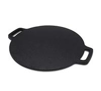 12.6-Inch Cast Iron Roti Tawa, Double Handled Cast Iron Crepe Pan for Dosa, Tortillas