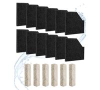 12+6 Pack EcoRenew Medium Filter Cartridges Compatible with Aqueon Filter | with 6 Filter Pad Compatible with Aqueon QuietFlow 20 75, Fish Filters Compatible with Aqueon SmartClean Technology 30G & 20G