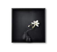 12.6" X 12.6" Black Embedded Shower Shelf - 304 Stainless Steel Brushed Finish Single Layer Wall Storage for Bathroom Essentials and Daily Items