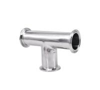 12.7/19/25/32/38/45/51mm Pipe OD 0.5" 1.5" 2" Tri Clamp Tee 3 Way Connector Pipe Fitting SUS304/316 Stainless(108MM OD K119MM_SUS304)