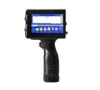 12.7/25.4mm Label Printer Handheld Inkjet Printer QR Bar Batch Code Date Number Logo Expiry Date Coding Machine Portable Multi-format Printing(With 2 inks 25.4mm)