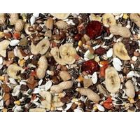 12.75Kg Johnston & Jeff Premium Fruit Parrot Food - 50% Fruit - 22 Ingredient Blend - With 5 Fruits & 5 Nuts - Natural & Nutritious Parrot Mix for All Life Stages