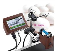 12.7mm/25.4mm Industrial Inkjet Printer, Inline Inkjet Coding Machine with Touch Screen, Auto Coder with 42ml Cartridge,for Printing Text,Number,Manufacturing/Expiry Date T6PLUS