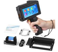 12.7mm Intelligent Handheld Inkjet Printer Lasts 16H Weighs Only 390g for Batch Code Date Lot Number Print on Plastic Carton Wood Metal Glass Aluminum with 42ml Fast Dry Ink