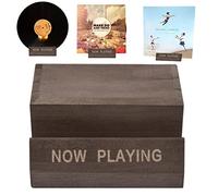 12.7x6.4x10.2cm Wooden Lp Album Storage Holder, Now Vinyl Record Holder Display, Organizer Stand Classical Design For Files/Book/Record Rack, Rustic Home Decor. Wood Records Storage Stands