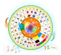 12.83inch/32.6cm Diameter Large Interactive Electric Educational Toy for 6 Months-12 Years Old Kids, Sensory Musical Learning Toy, Rotatable Learning Aids,Gift for Children, Alternative to Screen Time