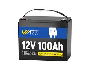 12.8V 100Ah LiFePO4 Lithium Battery - 20000 Cycles, Built-in 100A BMS, Low Temperature Protection - Ideal for RV, Camping, and Home Energy Storage - Compatible with Group 24