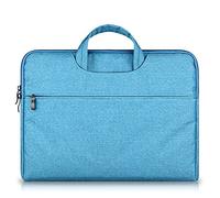 12.9"-13.3" Laptop Sleeve, SATURCASE Nylon Cotton Liner Handle Sleeve Bag Case Cover Skin with Extra Pocket for 13.3" MacBook Air/Pro/Retina and Other 12.9"-13.3" Laptops/Portable Computers (Blue)