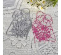 12.9x9.2cm Loving Couple Metal Cutting Dies Cut Stencils for Scrapbooking Embossing Paper Photo Album Decorative Card Making Template