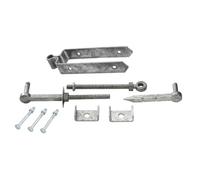 12" Adjustable Bottom Field Gate Hinge Set - Fits 19mm Pins | Includes Hook to Bolt, Hook to Drive, Adjustable Eye, 2 Clamps & Fixings | Heavy Duty Farm Gate Hardware | Galvanised Finish