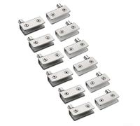 12 Adjustable Stainless Steel Glass Door Hinges Easy Installation for Secure Cabinet Use