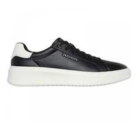 Skechers Men's Court Break Suit Sneaker, Black Duraleather/White Heel Trim, 12 UK