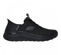 (12 (Adults')) Slip-ins: Arch Fit 2.0 - Look Ahead | Black | Men's Laced Slip-on Style Trainers