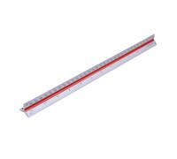 12" Aluminum Triangular Scale Ruler - Color-Coded Architectural Drafting Tool for Blueprints & Engineering Drawings