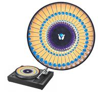 12″ Animated Zoetrope Slipmat, Optical Illusion Turntable Mat with Zoetrope Motion Effect, Premium Vinyl Slipmat for Vinyl Collectors & Art Display