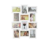 12 Aperture Collage Photo Frame - Wall Mounted Multi Picture Frame for 6x4 Photos - White Wood-Effect Hanging Frame for Home, Office or Gallery Wall Display | M&W