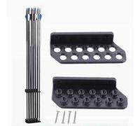 12 ARROW WALL MOUNT DISPLAY HANGER SIMPLE TO INSTALL WITH SCREWS, IDEAL STORAGE SOLUTION FOR ARCHERS (black)