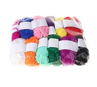12 Assorted Colors Childrens Manual Knitting Wool Yarn Crochet Acrylic Fiber Line Cord Thick Thread Cashmere Yarn Blue
