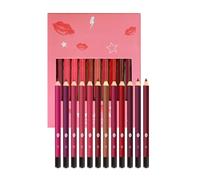 12 Assorted Colors Professional Matte Lip Liner Set, Highs Pigmented Natural Lip, Liner Pencils, Fit Colors Long Lasting Waterproof Smooth High Pigmented Lip Makeup Pencil for Daily