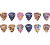 12 Assorted Colour Celluloid Guitar Picks (1.5 mm)
