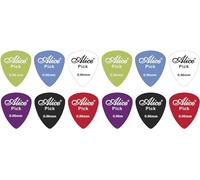 12 Assorted Matte Colour Nylon Guitar Picks (0.96 mm)