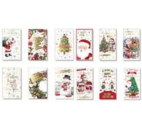 12 Assorted Traditional and Cute Christmas Money Envelopes Gift Card Voucher Wallet