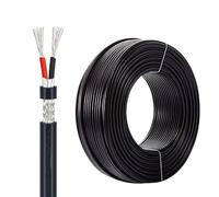 12 AWG 2 Conductor Shielded Electrical Wire Tinned Copper PVC Low Voltage Cable For Automotive And Home Electronics 15 To 200 Ft(50ft)