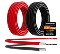 12 AWG Flexible Silicone Electrical Wire Kit (2.5m Red + 2.5m Black), High Temp Resistant Tinned Copper Hookup Wire, Super Soft Stranded Cable for RC Battery, 3D Printer, DIY Electronics