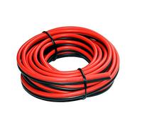 12 AWG Silicone Electrical Wire 6 Meter [Black 3 m Red 3 m] 2 Conductor Parallel Wire line Soft and Flexible 3.3mm² Hook Up Oxygen Free Strands Tinned Copper Wire TUOFENG