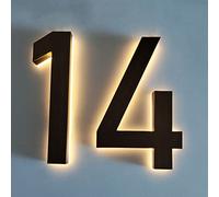 12" Backlit LED House Number Sign, Illuminated LED House Numbers Plaques For Outside, Illuminated Address Plaques For DIY Home Yard Outdoor,0