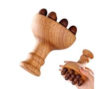 12 Bead Wooden Massager - Palm Size Oak Massage Brush Body Care Tool