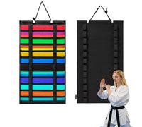 12 Belts Karate Belt Display Holder - Martial Arts Belt Display Rack, Taekwondo Belt Organizer for Karate Sport Beginner Professional Lover Master Student, Gifts for Kids Teenagers Adults (No Belts)