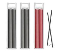 12 Black and 6 Red Pencil Leads for Carpenter's Pencil, Carpenter's Pencil Refills, 2.8 mm Pencil Replacement, Solid Deep Hole Marker Leads for Architect Drawing Carpentry Sketching Writing