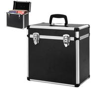 12" Black Carry Storage Case Box Holder Dj Collection Box
