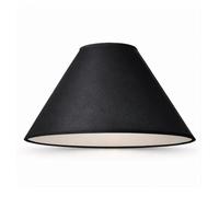 12” Black Coolie Lampshade - Cotton Fabric Light Shade for Table, Floor & Ceiling Pendant | 30cm Diameter | ES & BC Fitting | Modern Minimal Design