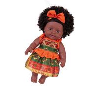 12" Black Girl Doll Grow Doll Realistic Handmade Vinyl