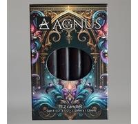 12 Black Protection Magic Spell Candles - Protection 10cm Spell Candles 4.5" 100% Natural Christingle Chime Pyramid Christmas Tree Candles - Dripless, Golden Flame - Clean,