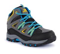 Trespass Kids Walking Boots Waterproof Mid Cut Gillon II Black in Size - 12